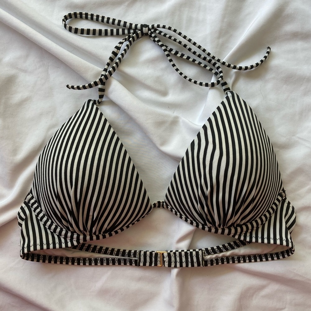 Striped Bikini Top - Size 34B